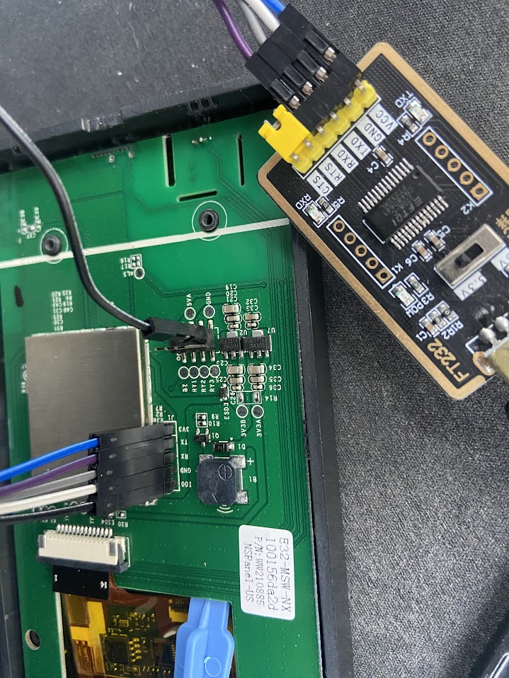 US model - Board to TTL wiring (zoom)